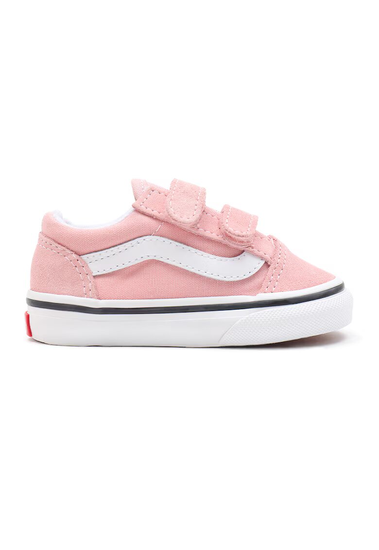 Vans Кецове Old Skool с велкро - Бял/Пастелнорозов