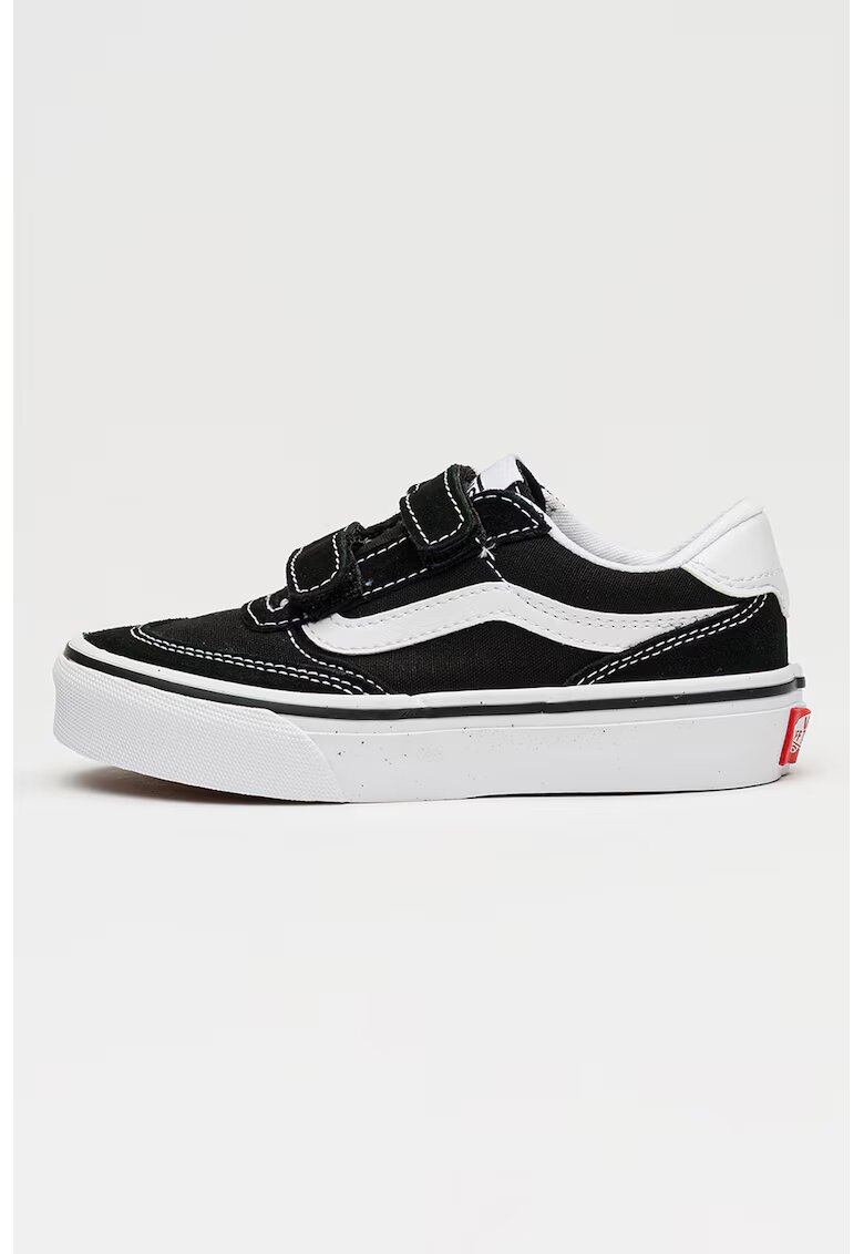 Vans Кецове с велкро и велур - Бял/Черен