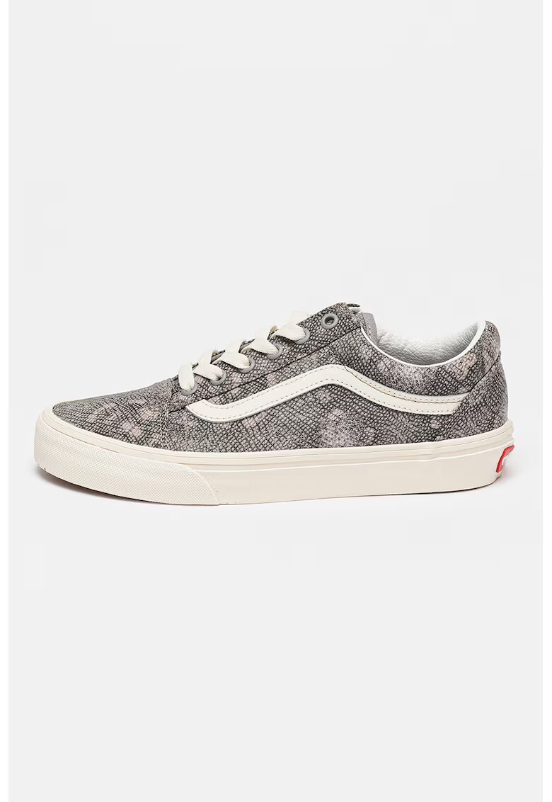 Vans Кожени спортни обувки Old Skool - Мръснобял/Tъмносив