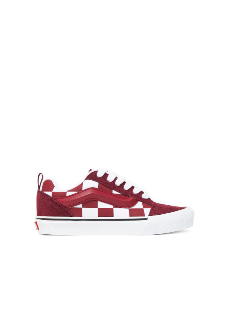 Vans Маратонки за момичета - Knu Skool - бордо и бели - текстил
