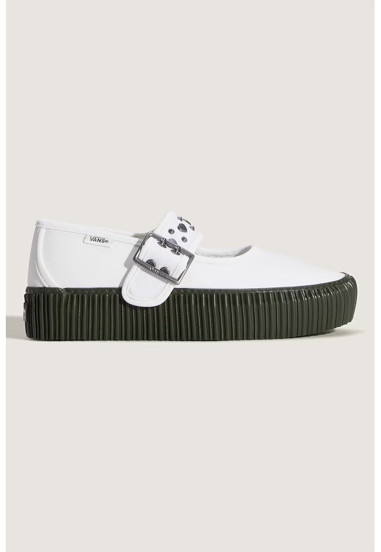 Vans Пантофки Mary Jane Creeper от еко кожа - Бял/Тъмно