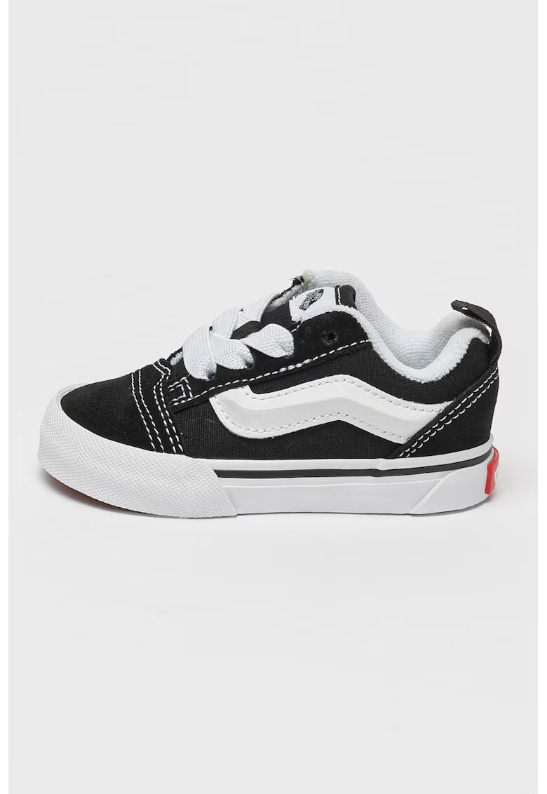 Vans Спортни обувки Knu Skool от текстил и велур - Бял/Черен