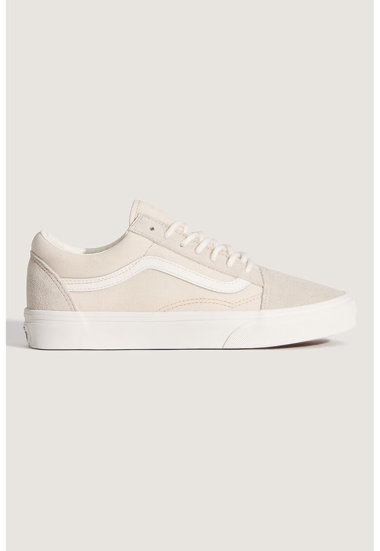 Vans Спортни обувки Old Skool от велур и текстил - Бял/Бежов