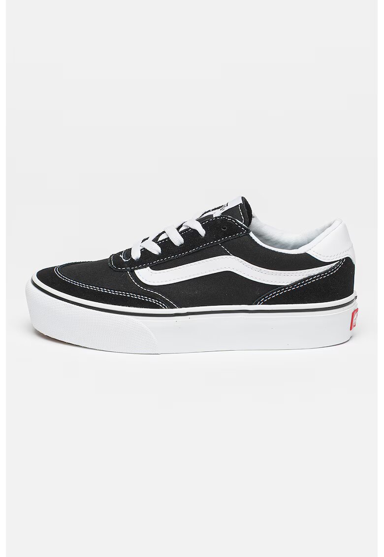 Vans Текстилни кецове Brooklyn с велур - Бял/Черен