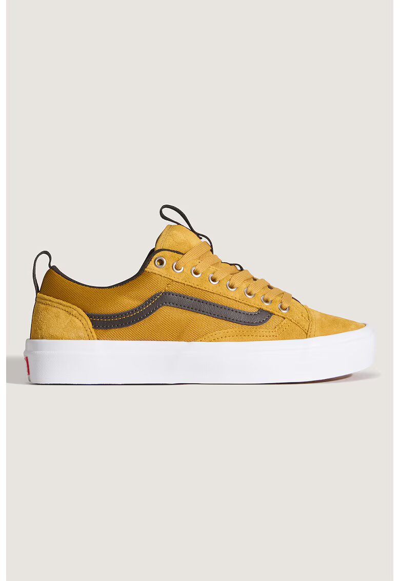 Vans Текстилни кецове Skate Old Skool с велур - Тъмнокафяв/Синапено жълто