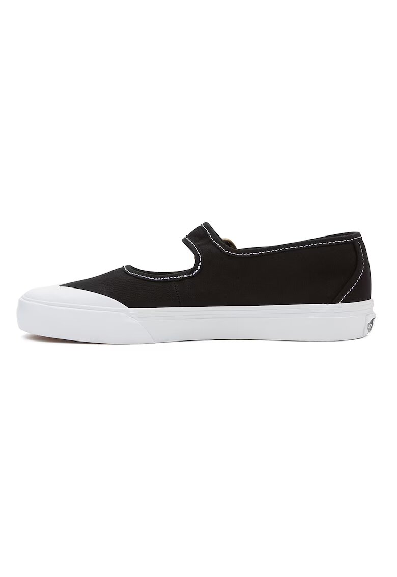 Vans Текстилни обувки Mary Jane с тока - Бял/Черен