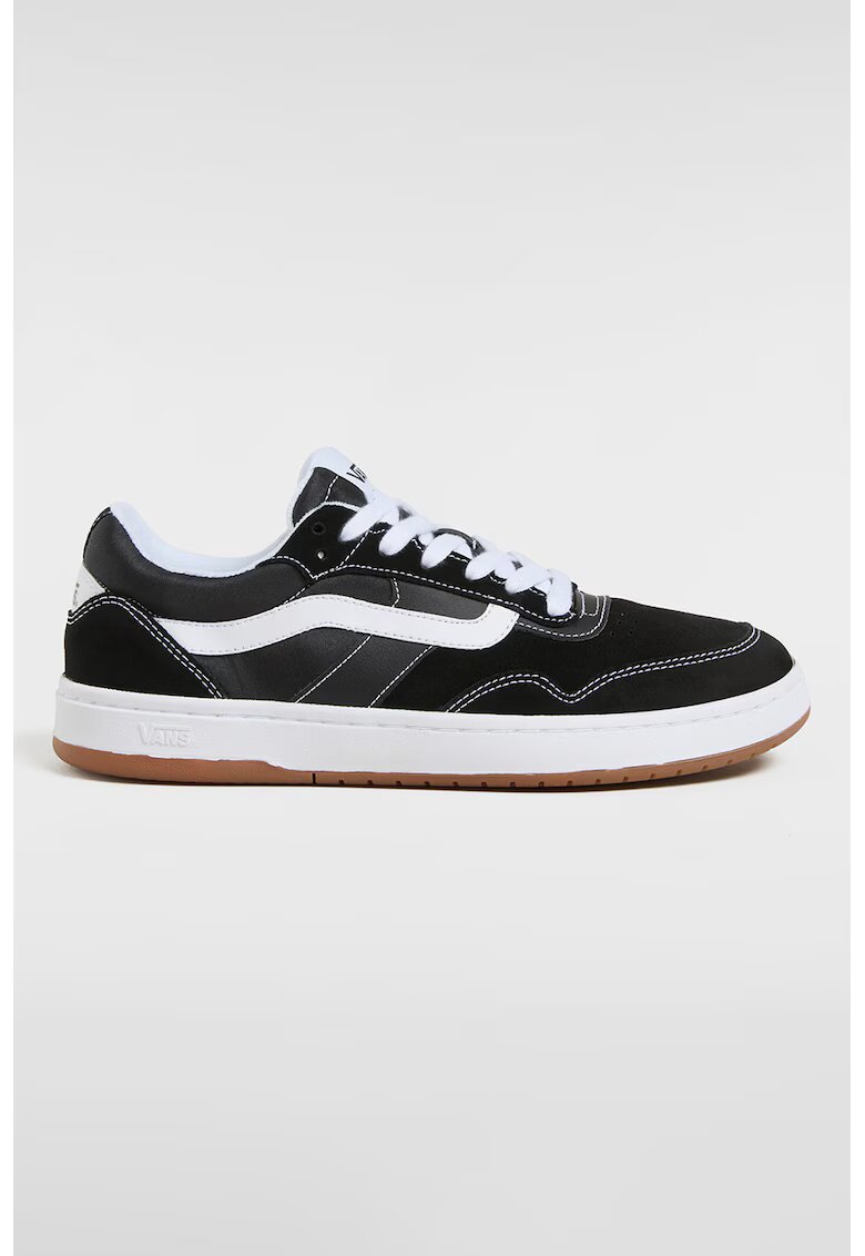 Vans Унисекс кецове от велур и кожа - Бял/Черен