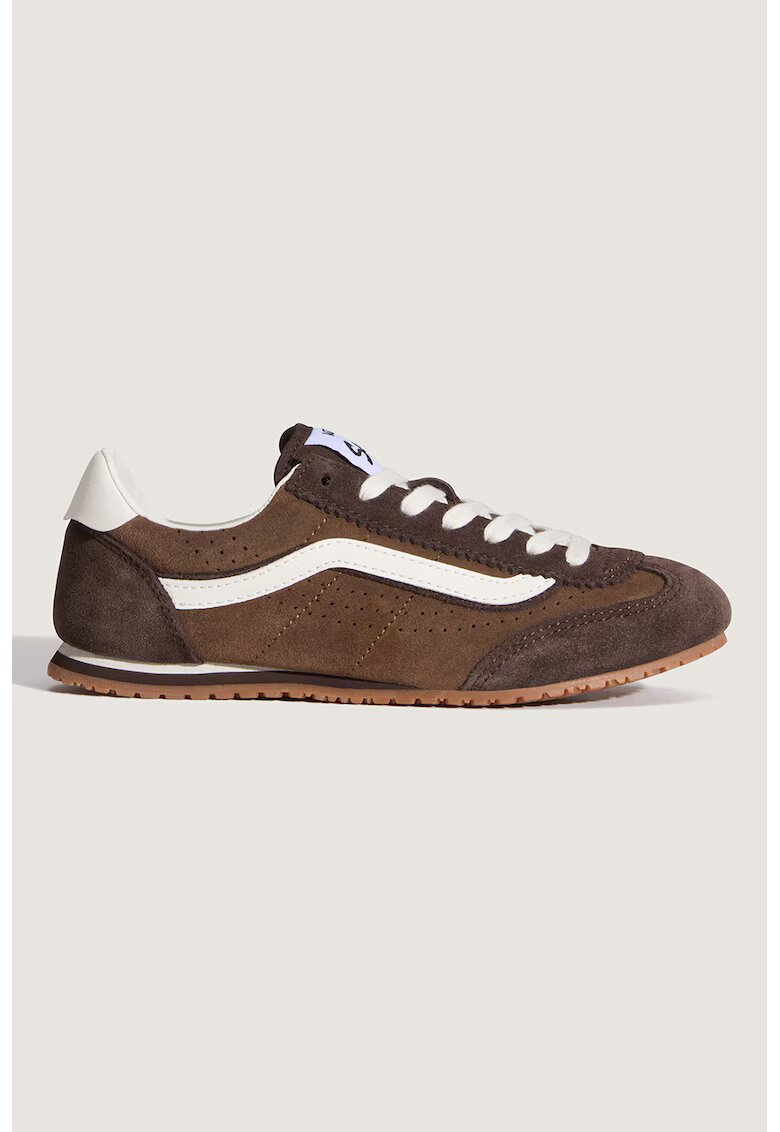 Vans Унисекс спортни обувки Super Lowpro с велур - Бял/Кафяв