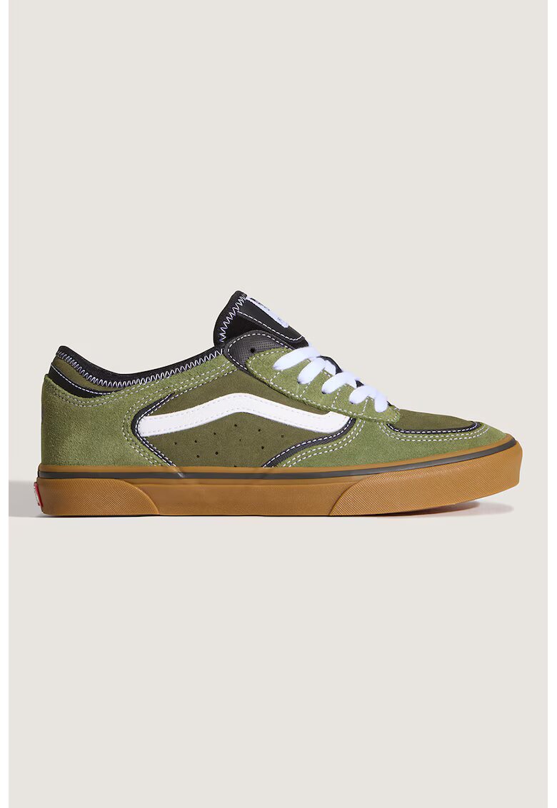 Vans Унисекс велурени спортни обувки Rowley Classic - Тъмнозелена маслина/Тъмно каки