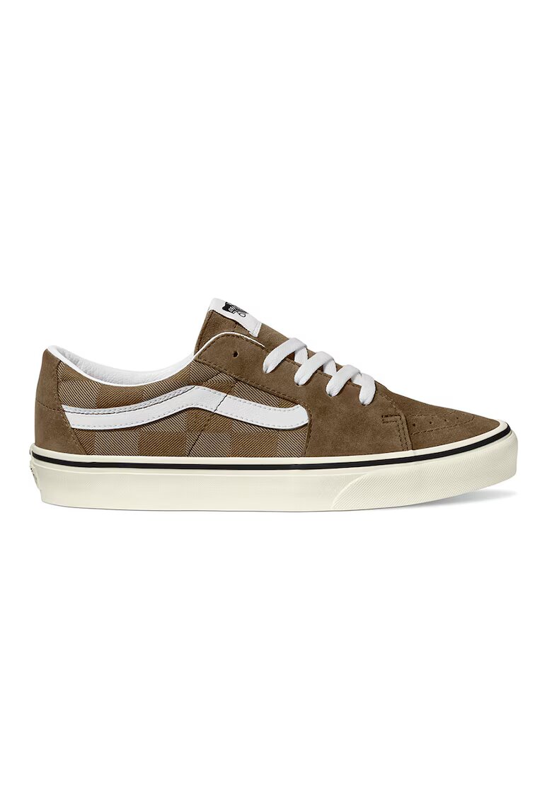 Vans Велурени спортни обувки с лого - Бял/Кафяв