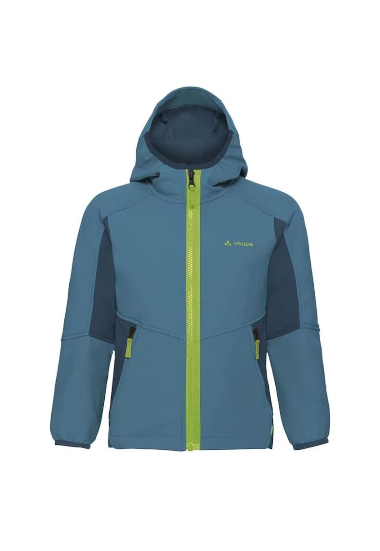 Vaude Детско спортно яке модел Rondane III - синьо - 100% полиестер - с качулка и джобове