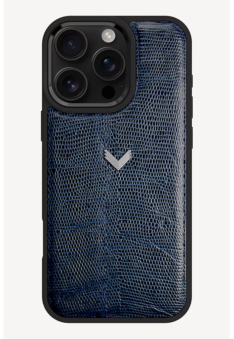 VELANTE OFFICIALE Кожен калъф за телефон iPhone 16 Pro Max - Тъмносин