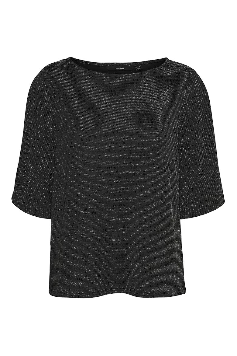Vero Moda Блуза с лурекс Черен/Сребрист