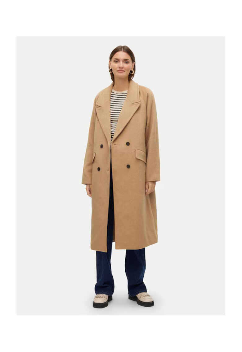 Vero Moda Дамско палто - 304511011 - Полиестер/Вълна - Бежово