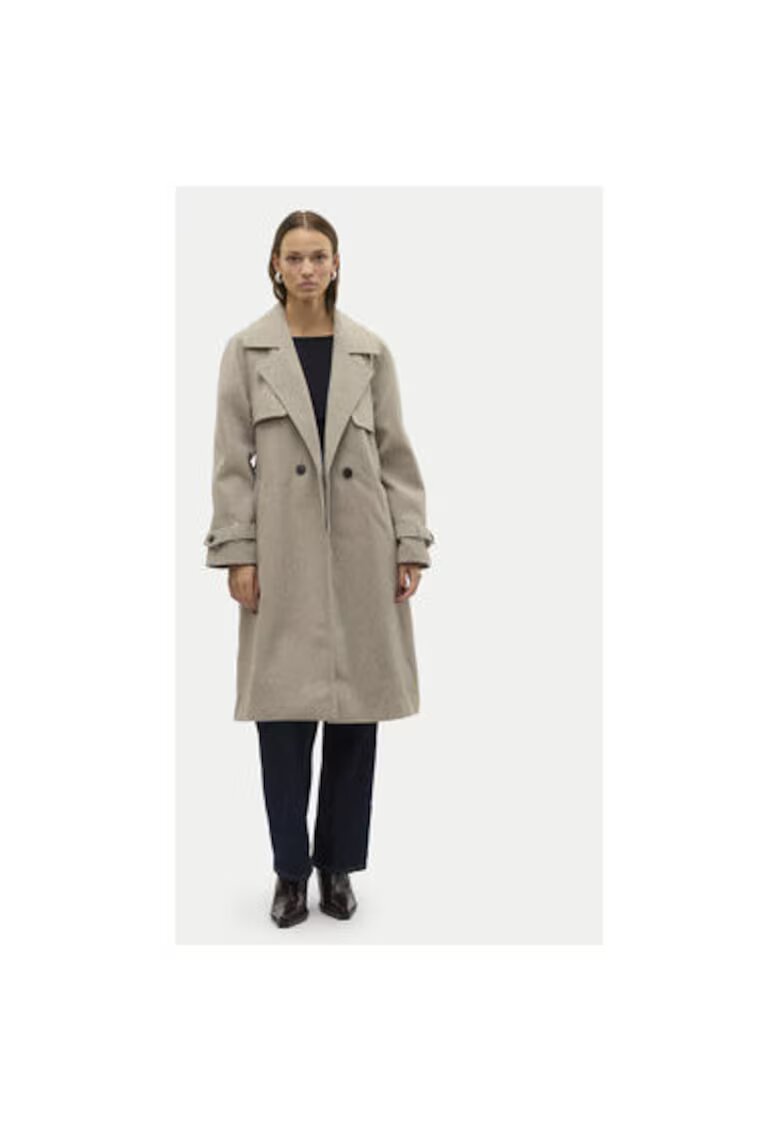 Vero Moda Дамско палто - 304520310 - Рециклиран полиестер/Полиестер - Бежово