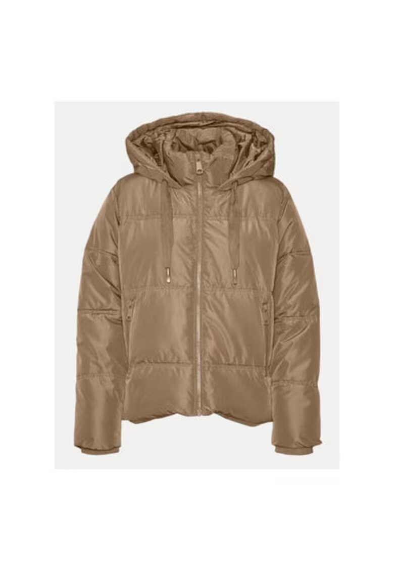 Vero Moda Дамско яке - 304509612 - Рециклиран полиестер/Полиестер - - Кафяв