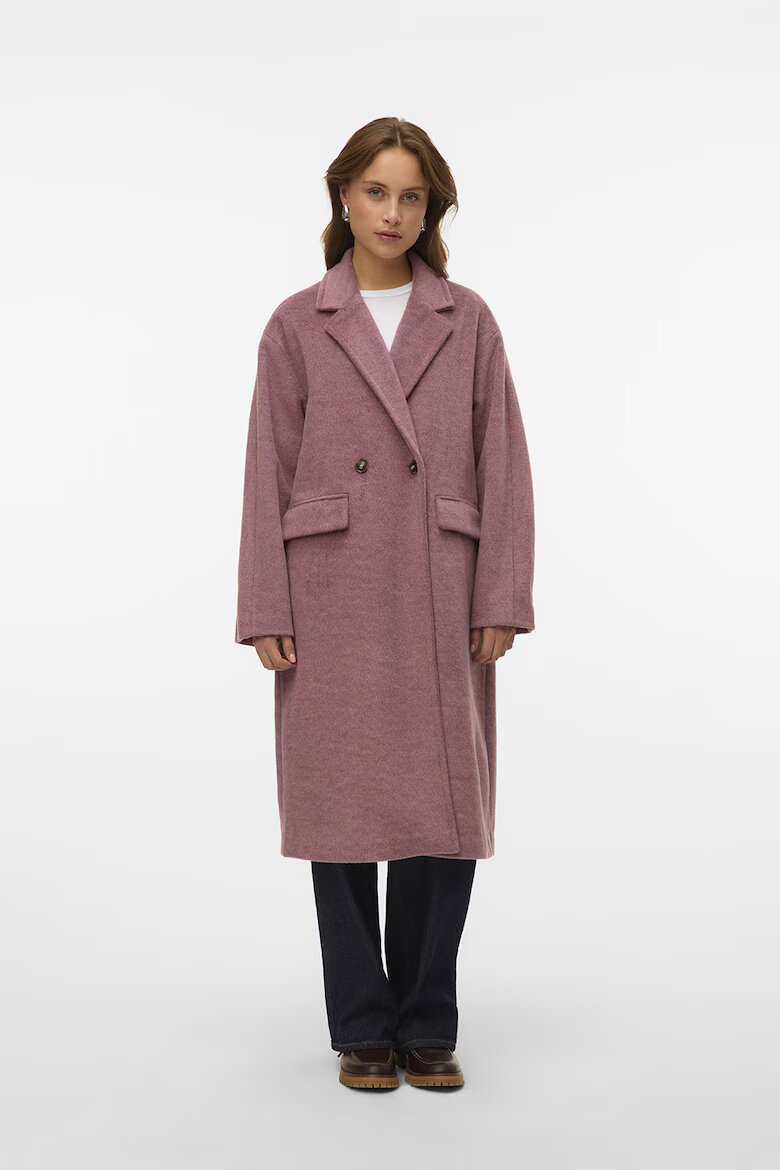 Vero Moda Двуредно палто Прашно розово