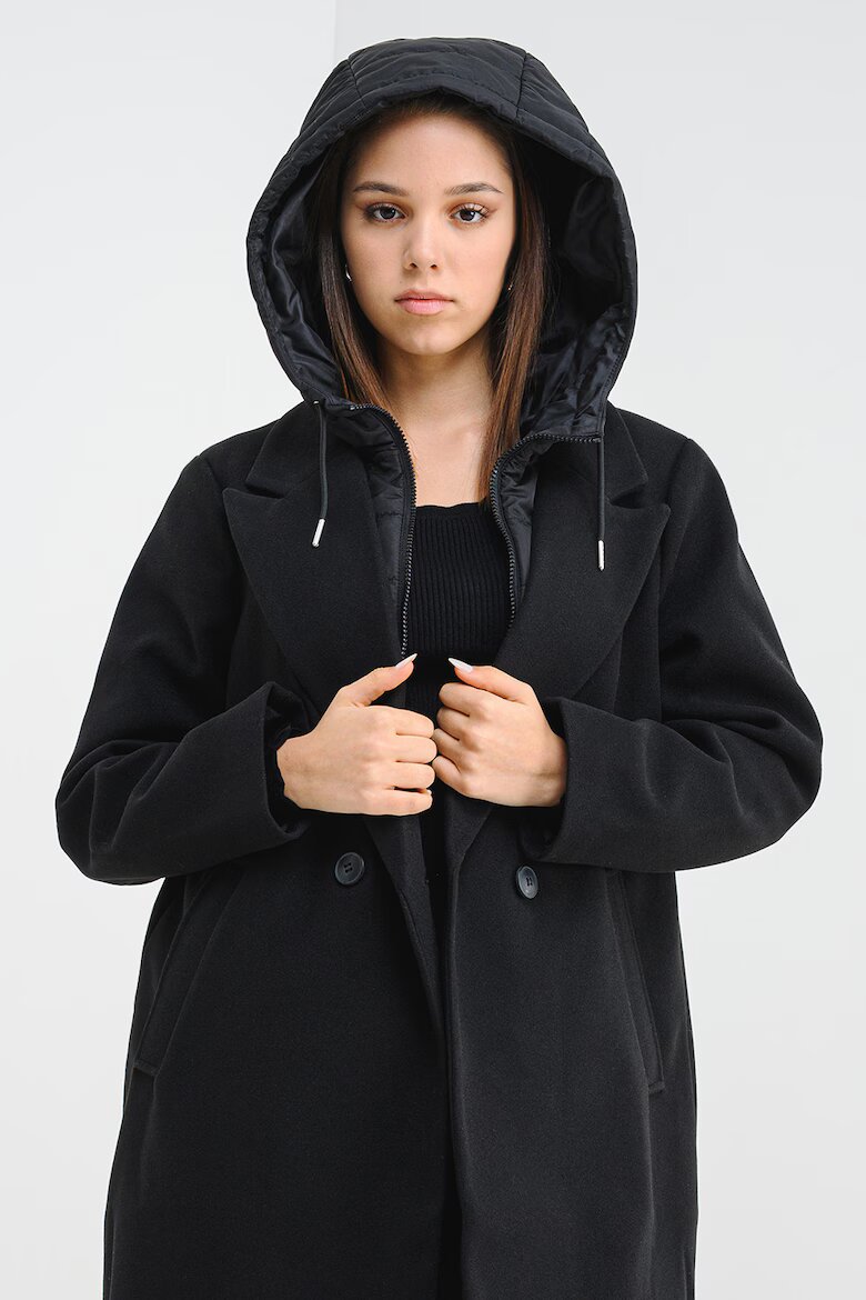 Vero Moda Палто с отделяща се качулка Черен
