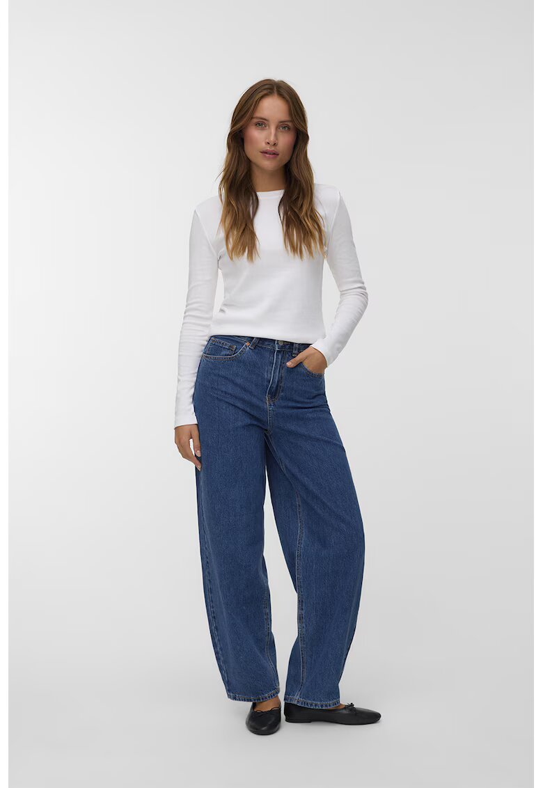 Vero Moda Разкроени дънки с миди талия