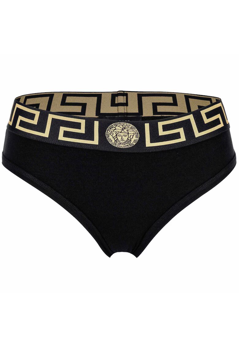 Versace Бикини Topeka с лого - Черен