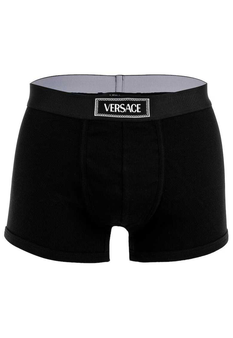Versace Боксерки с бродирано лого - Черен