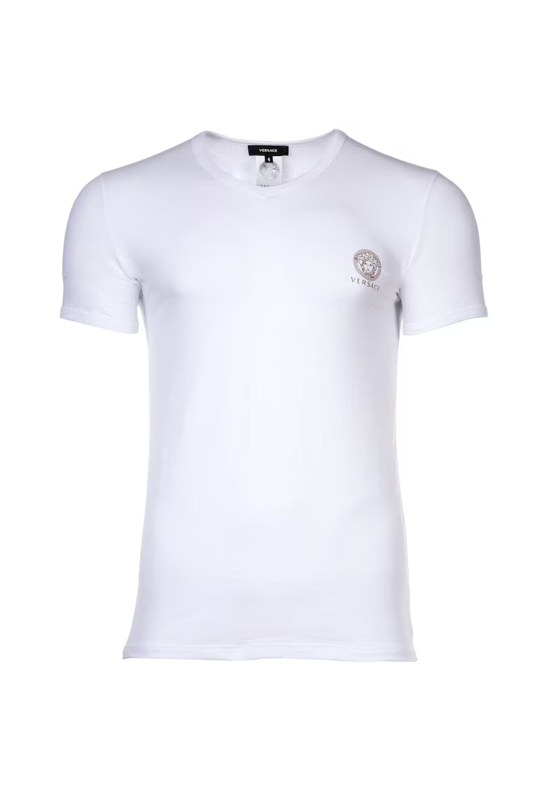 Versace Домашна тениска с шпиц и лого