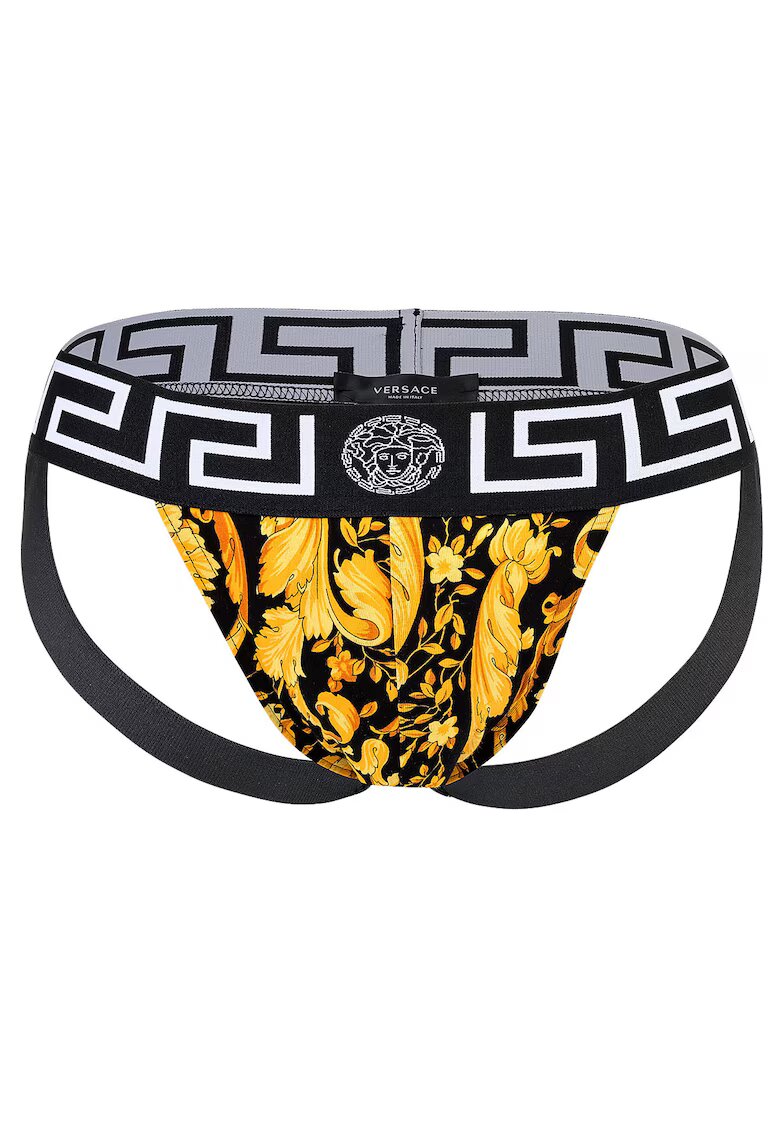 Versace Джокстрап с лого - Златист/Черен