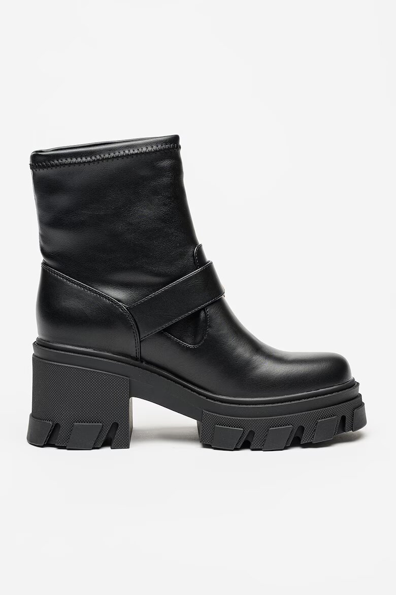 Versace Jeans Couture Боти с масивен ток Черен