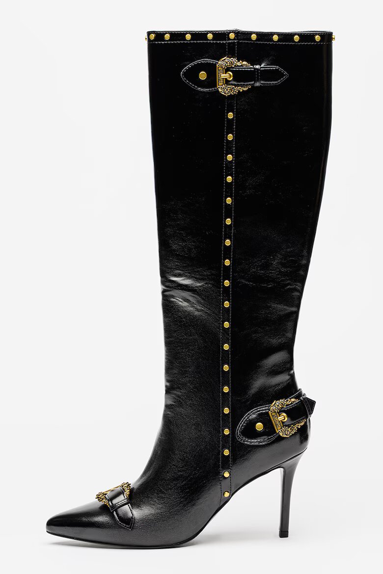 Versace Jeans Couture Ботуши с остър връх и цип Черен