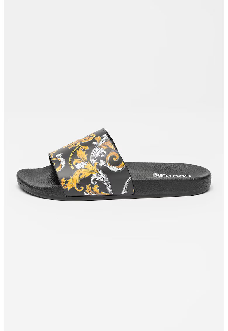 Versace Jeans Couture Чехли с фигурален принт - Черен/Жълт/Мръснобял