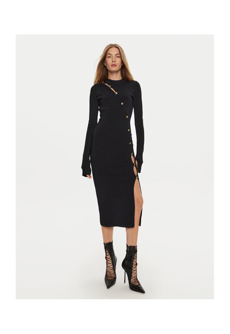 Versace Jeans Couture Дамска плетена рокля черна