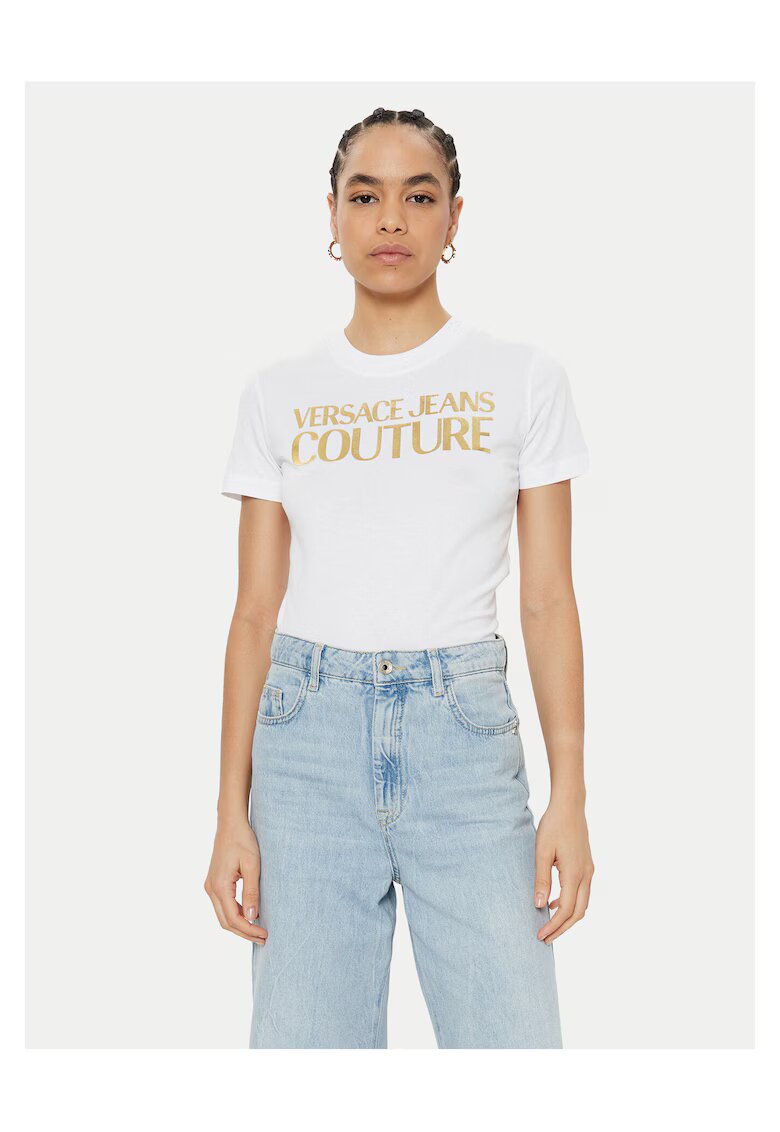 Versace Jeans Couture Дамска тениска бяла - памук
