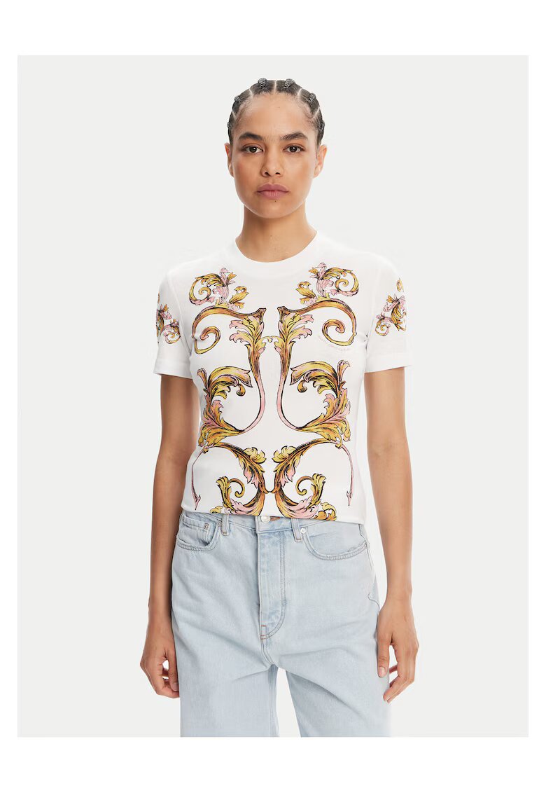 Versace Jeans Couture Дамска тениска бяла - памук