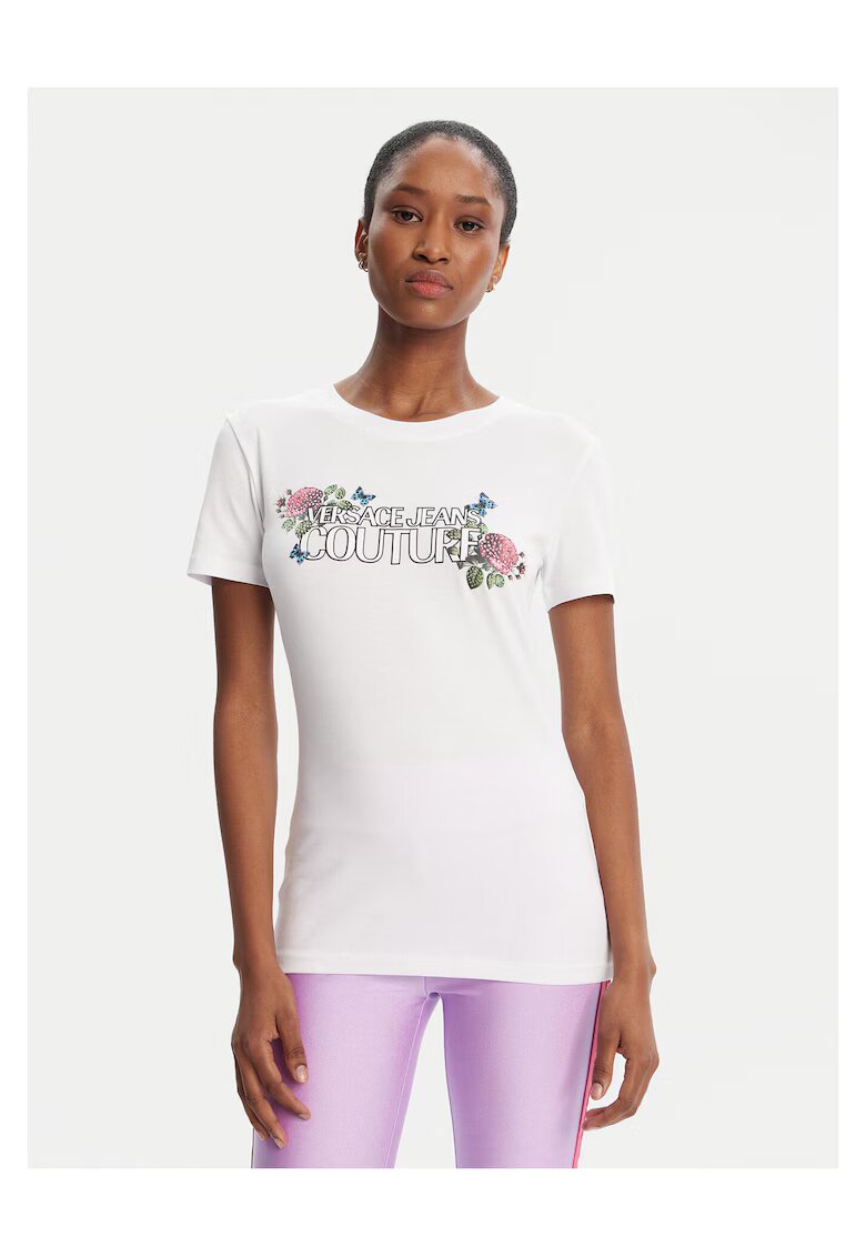 Versace Jeans Couture Дамска тениска - бяла - памук