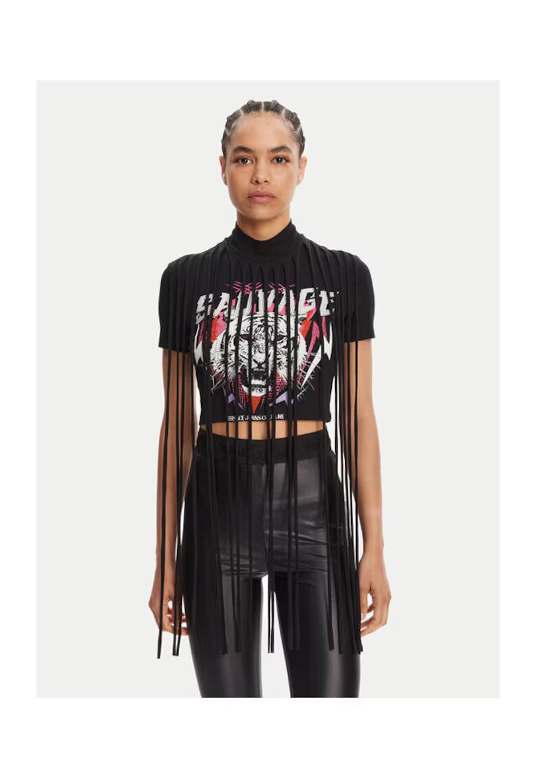 Versace Jeans Couture Дамска тениска черна - за жени