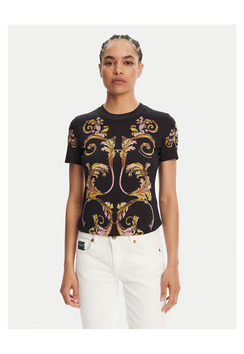 Versace Jeans Couture Дамска тениска - златиста - черна