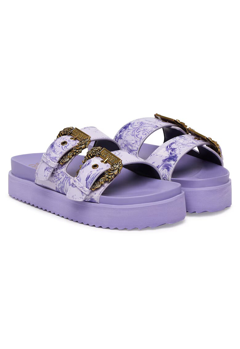Versace Jeans Couture Дамски чехли - екологична кожа - виолетови