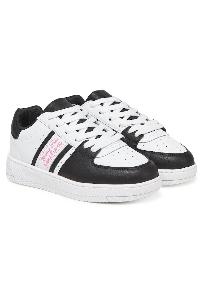 Versace Jeans Couture Дамски кецове - L02 78VA3SJ7 - Бял/Черен - естествена кожа