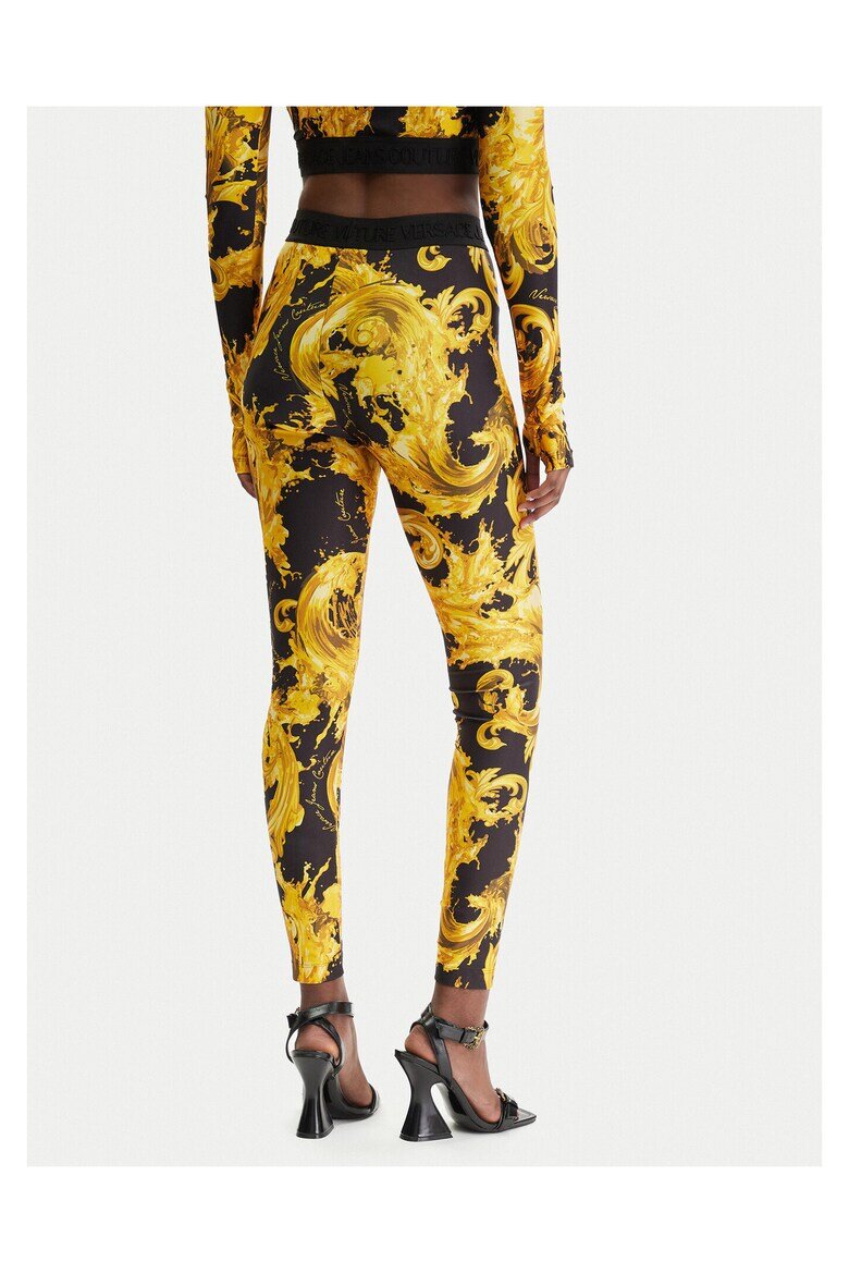 Versace Jeans Couture Дамски клин Черен Полиестер Златист