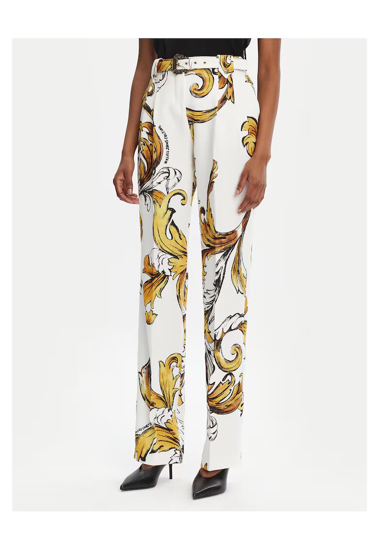 Versace Jeans Couture Дамски панталон бял/златист