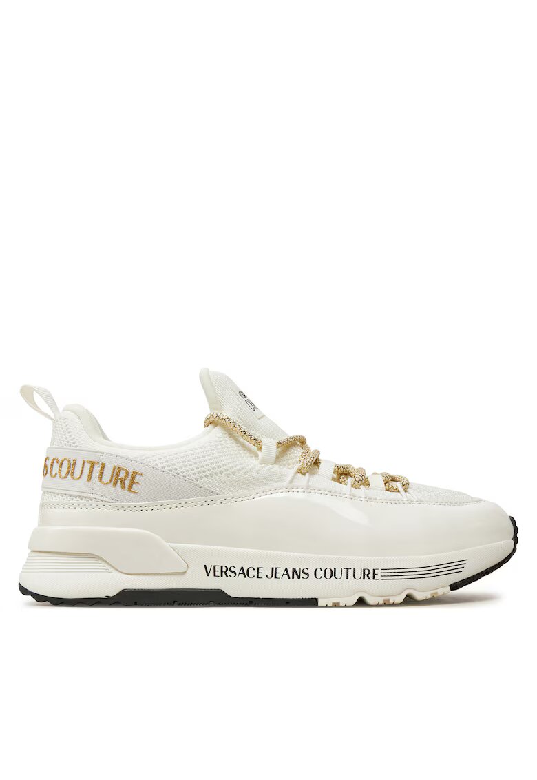 Versace Jeans Couture Дамски спортни обувки - 77VA3SAB - бял/златист - текстил
