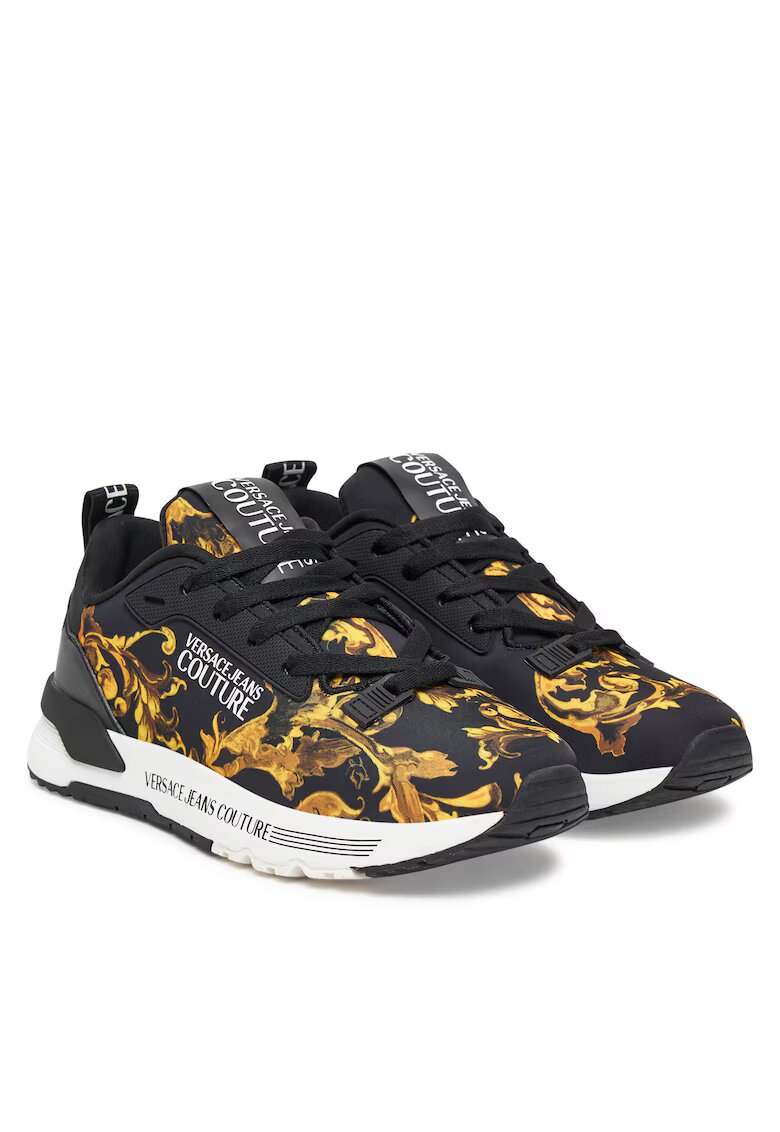 Versace Jeans Couture Дамски спортни обувки - G89 79VA3SAA ZSC97 - текстил - черно/жълто