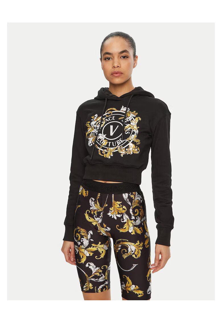 Versace Jeans Couture Дамски суичър черен - от качествена материя