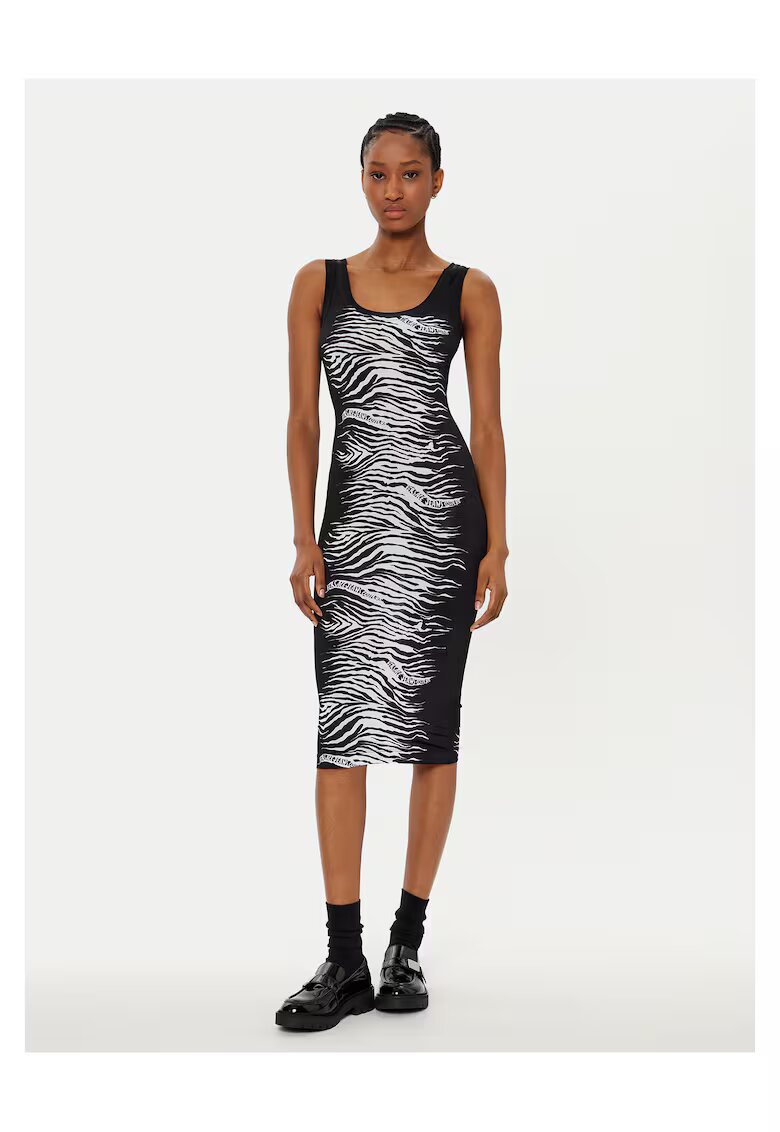 Versace Jeans Couture Ежедневна дамска рокля черно/сиво