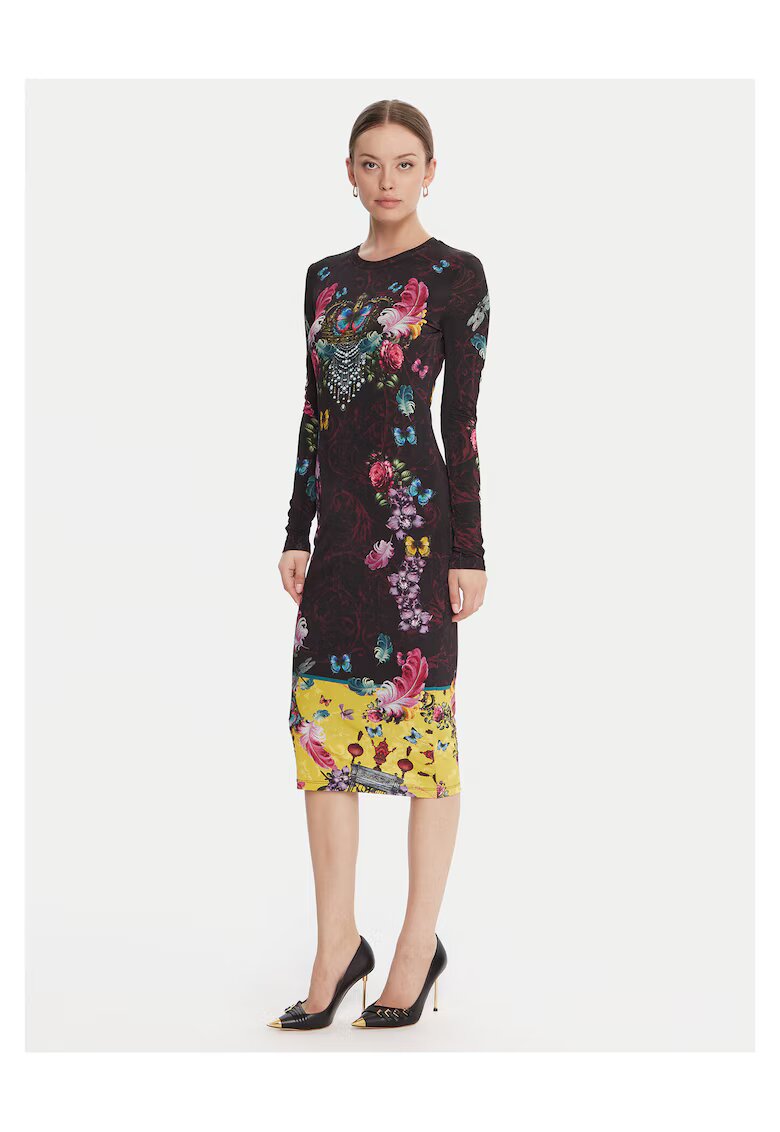 Versace Jeans Couture Ежедневна рокля черна - многоцветна