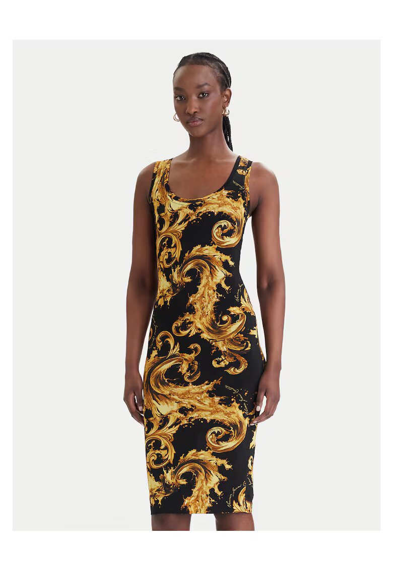 Versace Jeans Couture Ежедневна рокля - черна - от памук с еластан