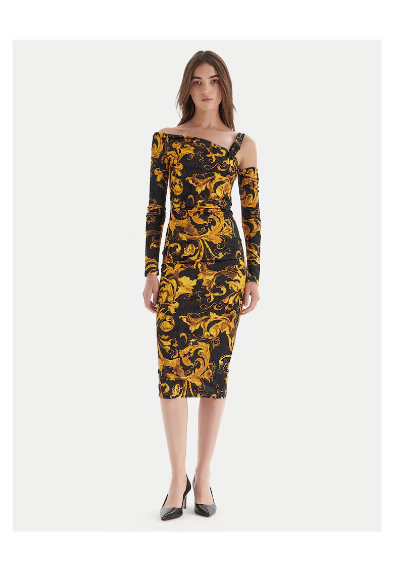 Versace Jeans Couture Коктейлна рокля - черен/жълт