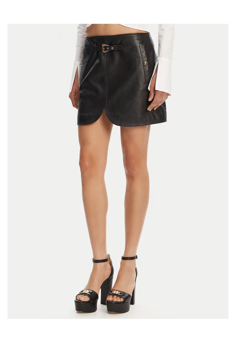 Versace Jeans Couture Кожена пола - черна