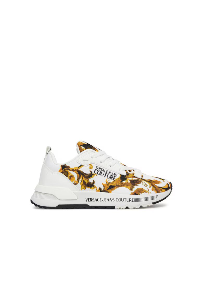 Versace Jeans Couture Маратонки 79VA3S - бял/златист - текстил