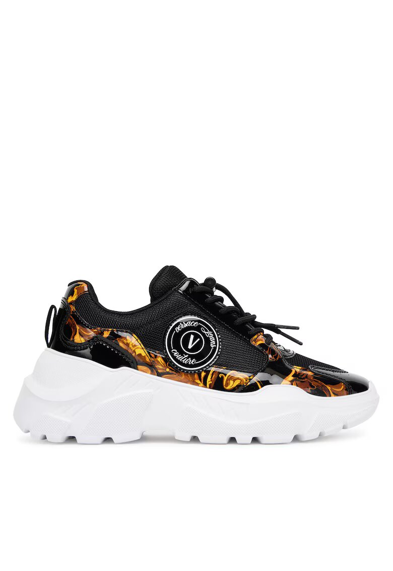 Versace Jeans Couture Маратонки 79VA3SC7 ZSC80 G89 - черно/златисто - текстил